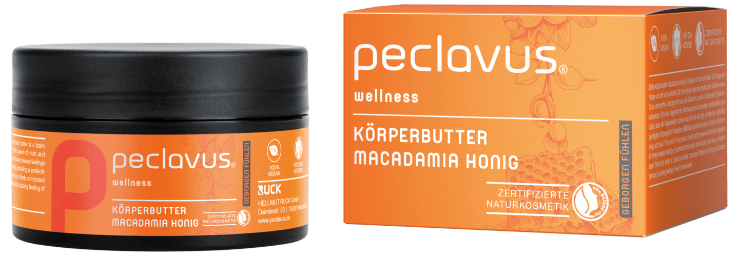 peclavus - Körperbutter Macadamia Honig, 250 ml