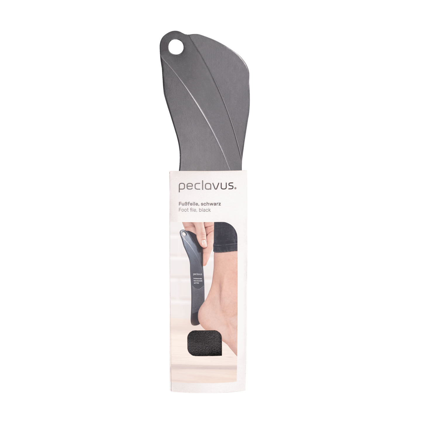 peclavus - Fußfeile, Kunststoff, 20 cm in schwarz